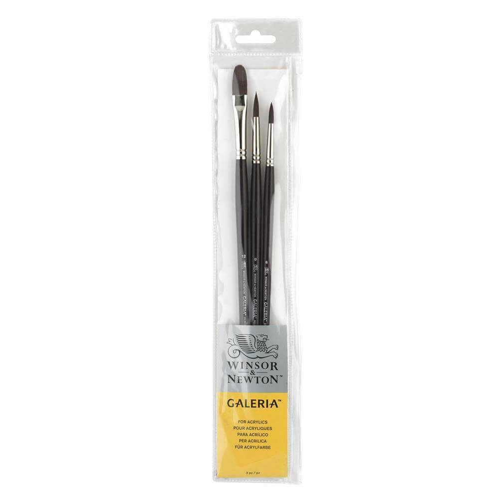Winsor and Newton Galeria Synthetic Brush 3pc